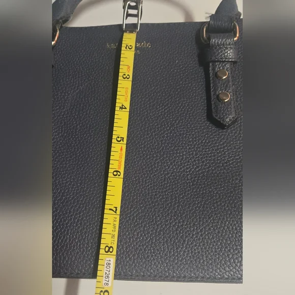 Vintage Kate Spade Navy Satchel with Gold Accents - Picture 7 of 11